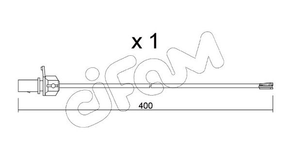 Styk ostrzegawczy, zużycie okładzin hamulcowych CIFAM SU.347