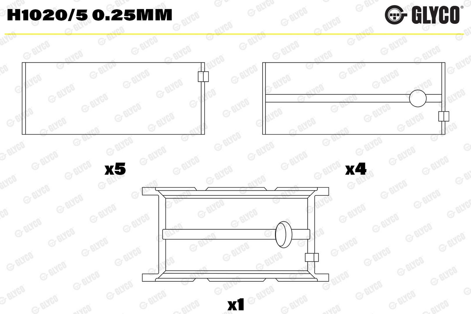 Cuzinet arbore cotit GLYCO H1020/5 0.25mm