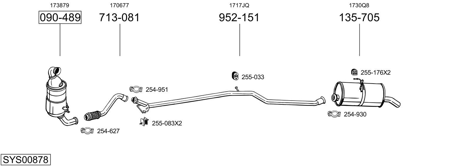 Układ wydechowy BOSAL SYS00878