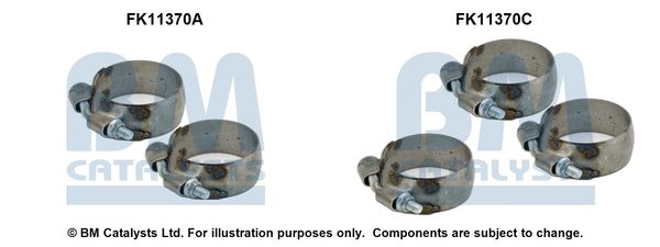 zestaw montażowy, filtr sadzy / filtr cząstek stałych BM CATALYSTS FK11370