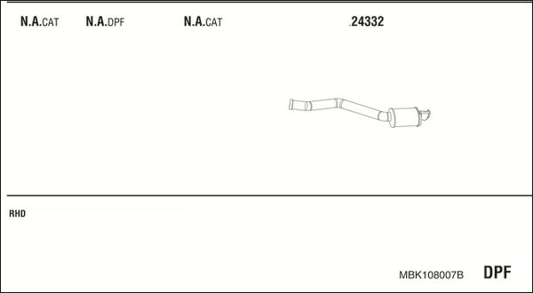 Układ wydechowy WALKER MBK108007B