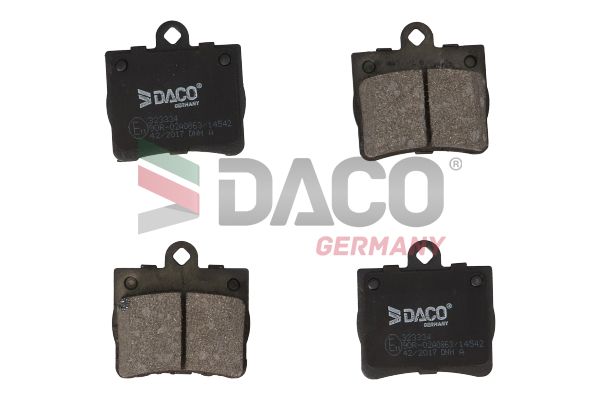 Zestaw klocków hamulcowych, hamulce tarczowe DACO GERMANY 323334