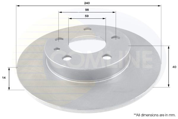 Tarcza hamulcowa COMLINE ADC1813