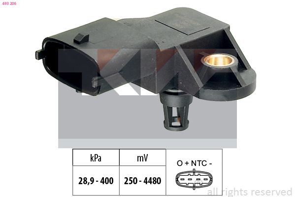 Czujnik ciśnienia powietrza, adaptacja wysokościowa KW 493 206