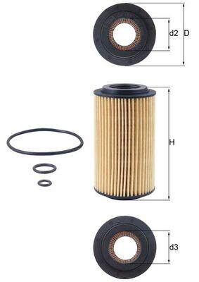 Olejový filter MAHLE OX 153D3
