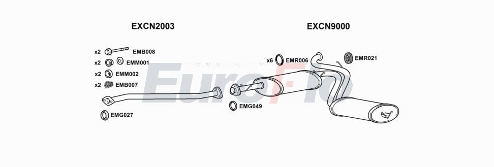Układ wydechowy EUROFLO CNREL28D9001A00