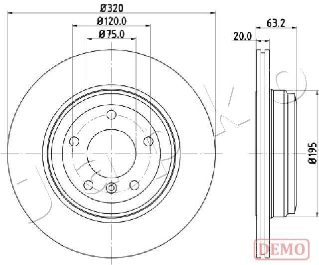 Tarcza hamulcowa JAPKO 610125C