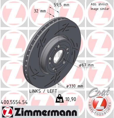 Disc frana ZIMMERMANN BLACK Z 400.5554.54