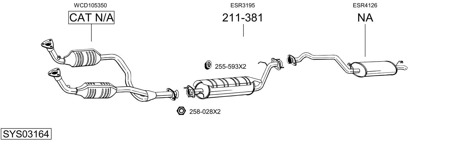 Układ wydechowy BOSAL SYS03164