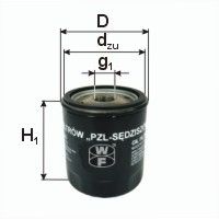 Filtr oleju PZL FILTERS PP213