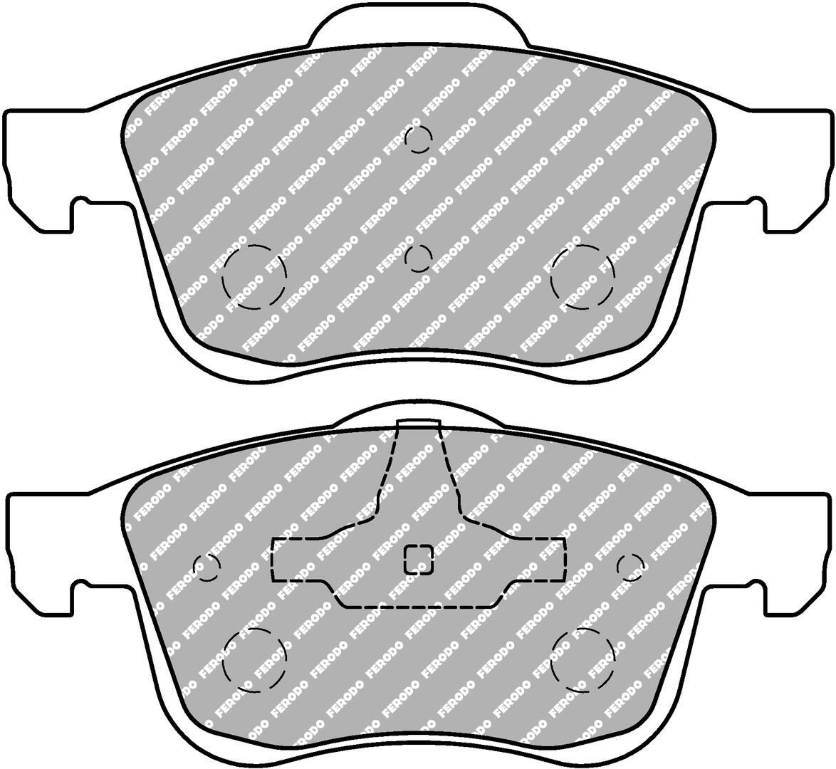 set placute frana,frana disc FERODO FCP1805H
