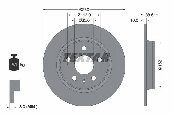 Disc frana TEXTAR PRO 92354503