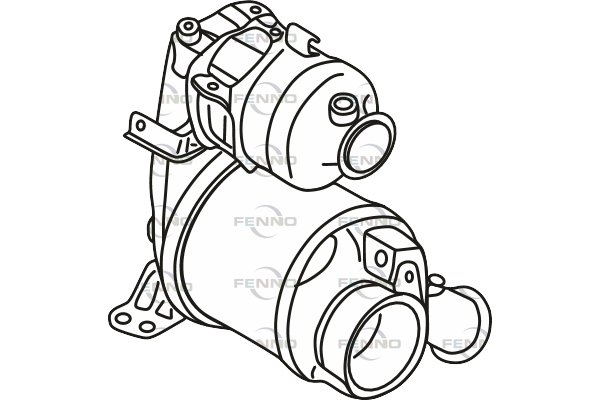 Filtr sadzy / filtr cząstek stałych, układ wydechowy FENNO P8958DPF