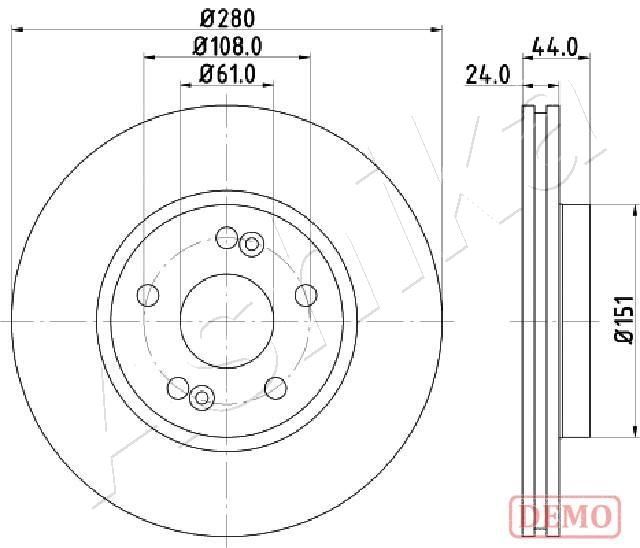 Tarcza hamulcowa ASHIKA 60-00-0710C