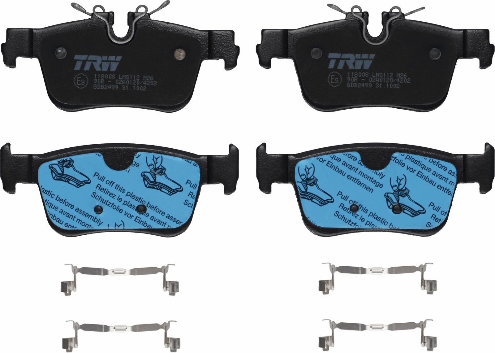 set placute frana,frana disc TRW GDB2499
