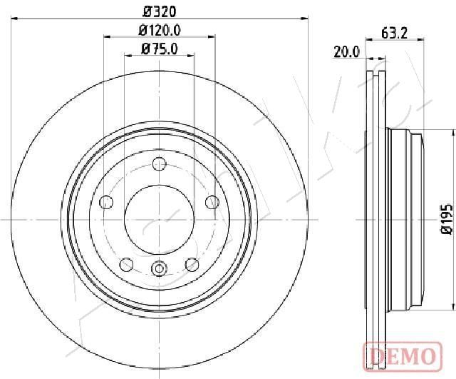 Tarcza hamulcowa ASHIKA 61-00-0125C