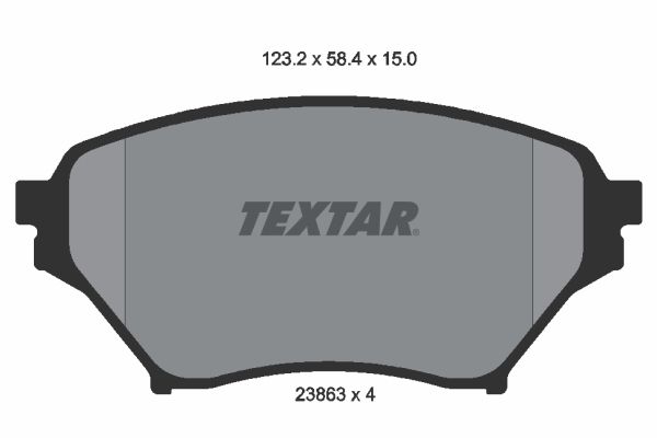 Sada brzdových platničiek kotúčovej brzdy TEXTAR 2386301