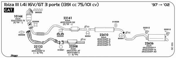 Układ wydechowy SIGAM SE035