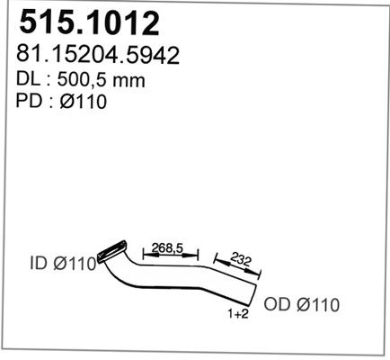 Racord evacuare ASSO 515.1012
