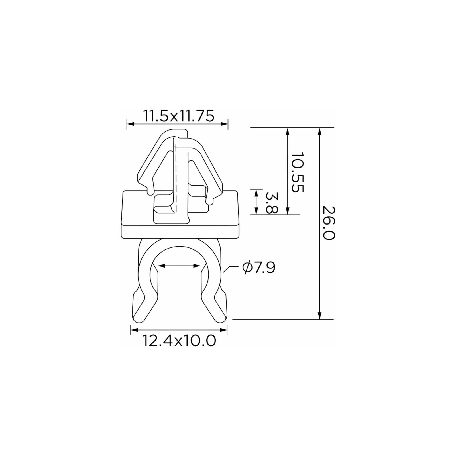 ZACZEP PODPORY POKRYWY SILNIKA MAZDA CX-3 15- OE MAZDA L20656652A