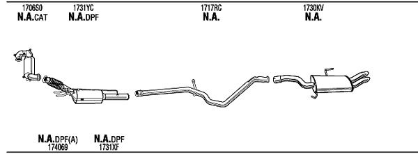 Układ wydechowy WALKER PEK032040B