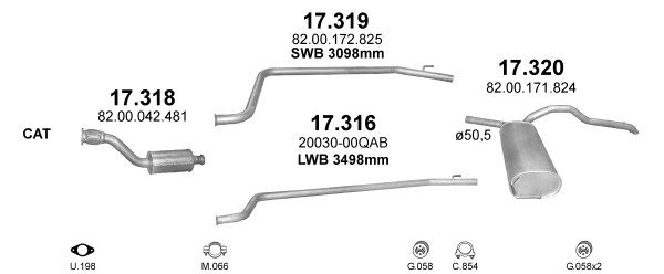Układ wydechowy POLMO POLMO00305