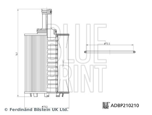 Filtr oleju BLUE PRINT ADBP210210