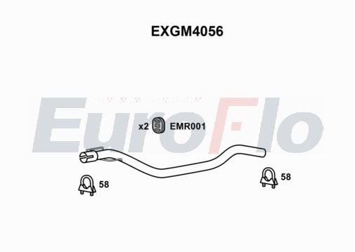 Zestaw tłumików, tłumik końcowy EUROFLO 13253540