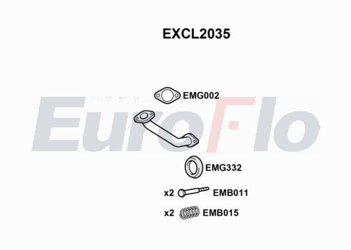 Zestaw tłumików, tłumik końcowy EUROFLO 1570A176