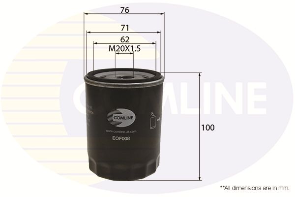 Filtr oleju COMLINE EOF008