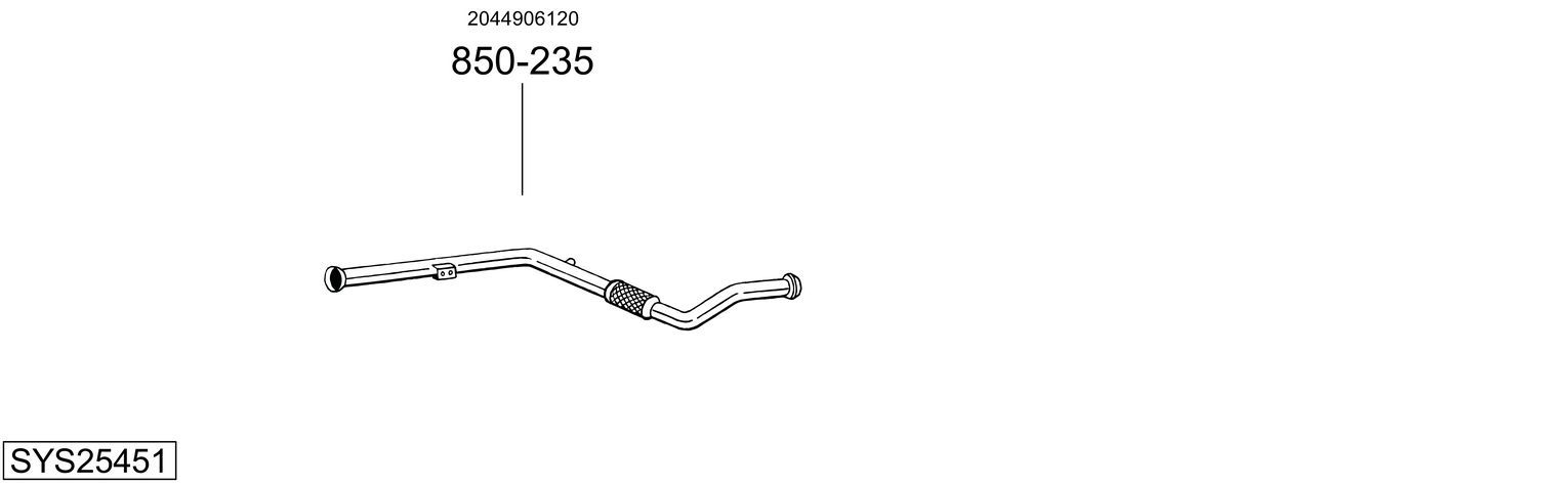 Układ wydechowy BOSAL SYS25451