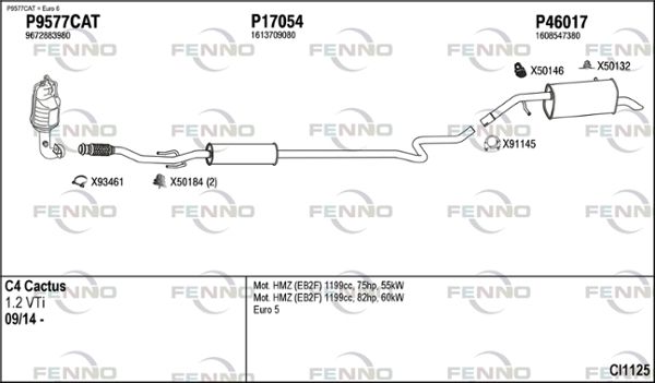 Układ wydechowy FENNO CI1125