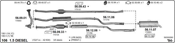 Układ wydechowy IMASAF 563000060