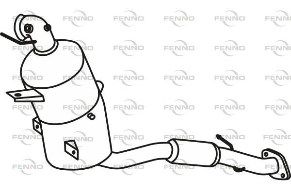 Filtr sadzy / filtr cząstek stałych, układ wydechowy FENNO P8820DPF