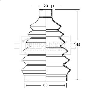 Zestaw osłon, wał napędowy BORG & BECK BCB2325