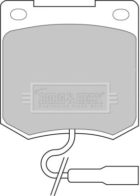 Zestaw klocków hamulcowych, hamulce tarczowe BORG & BECK BBP1000