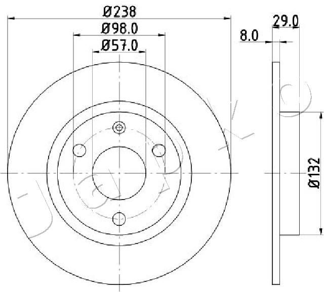 Tarcza hamulcowa JAPKO 600639C