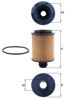 Olejový filter MAHLE OX 559D