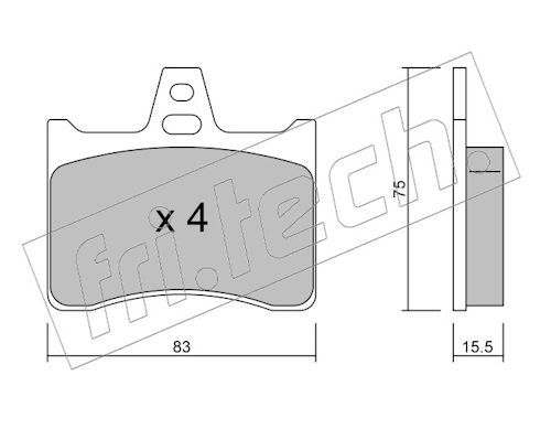 Комплект тормозных колодок, дисковый тормоз