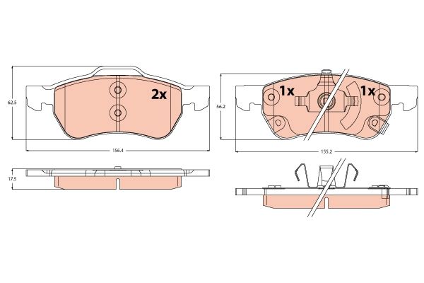 Bremžu uzliku kompl., Disku bremzes