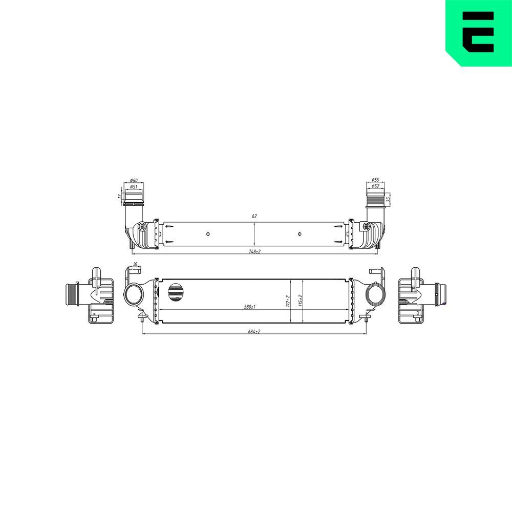 Intercooler, compresor ERA 672062