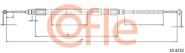 Cięgło, hamulec postojowy COFLE 92.10.4232