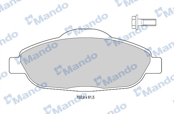 Zestaw klocków hamulcowych, hamulce tarczowe MANDO MBF015237