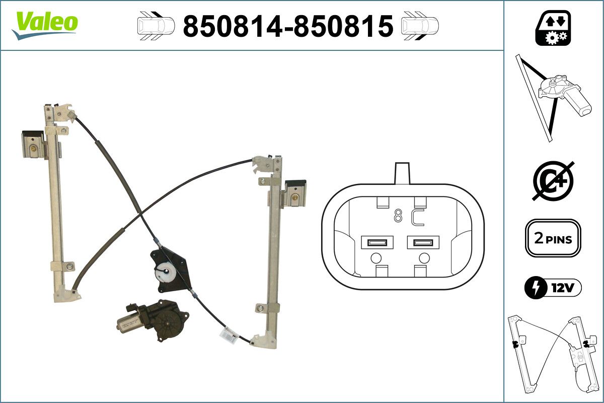 Mecanism actionare geam VALEO 850814