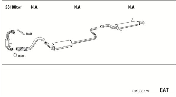Układ wydechowy WALKER CIK033779