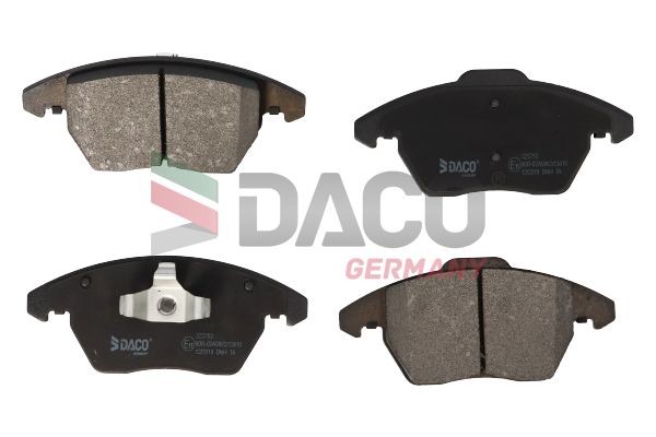 Zestaw klocków hamulcowych, hamulce tarczowe DACO GERMANY 323753