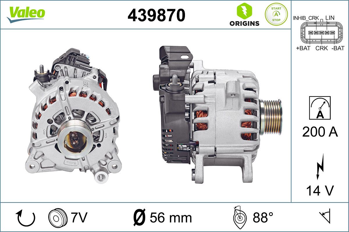 Generator start VALEO ORIGINS NEW STOP&START OE TECHNOLOGY 439870