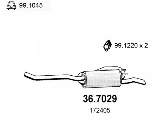 Tłumik końcowy ASSO 36.7029