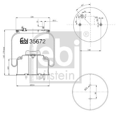 Burduf, suspensie pneumatica FEBI BILSTEIN 35672