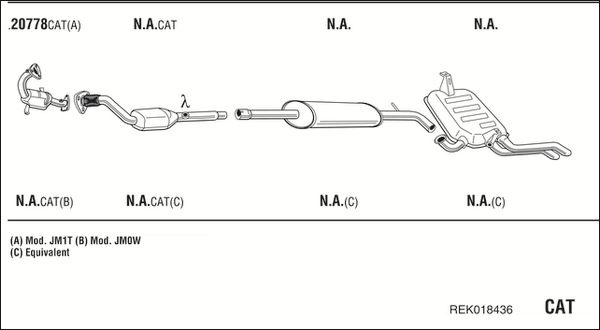 Układ wydechowy WALKER REK018436